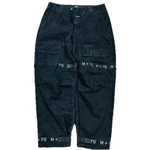 Vintage Marithe Francois Girbaud Jeans Mens 40x32 Black Baggy Shuttle Tape Y2K